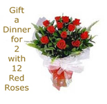 Gift your loved one a five star dining experience with Vouchers for Rs.1500 from the Taj Group of Hotels-$45.95. Send 12 Roses bunch with this for a special price of $5.00 (Normally $8.45) Save 40%.